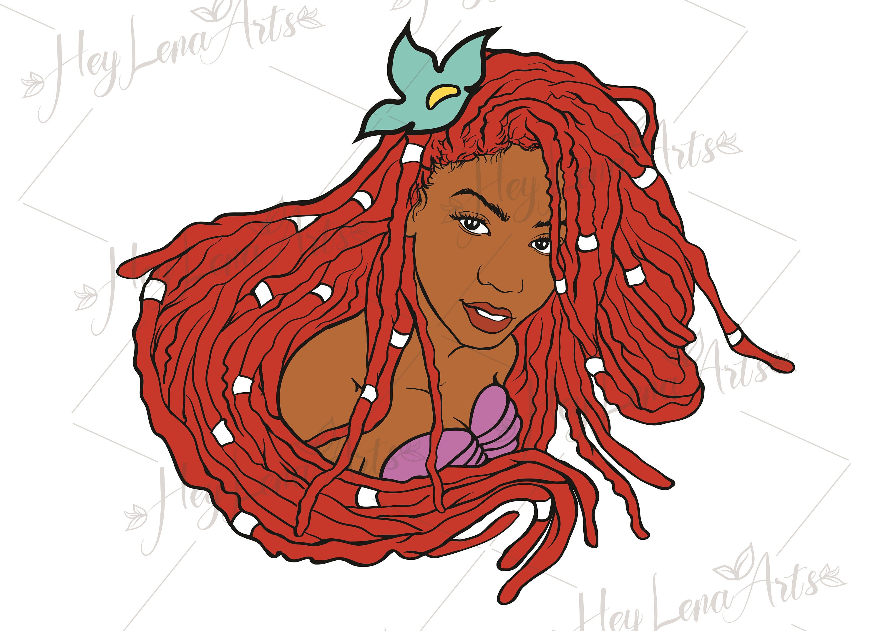 Free Free 175 Afro Black Mermaid Svg SVG PNG EPS DXF File