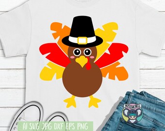 Thanksgiving Turkey SVG: Gobble Till You Wobble, Kids (Digital Download)