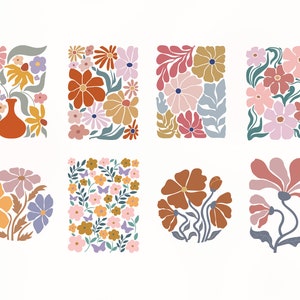 Abstract flower Svg, Boho Flower Svg, Retro Flower Svg, Flower Clipart, Floral Svg, Groovy Flower Svg, Daisy Flower Svg, Flower Cut File image 3