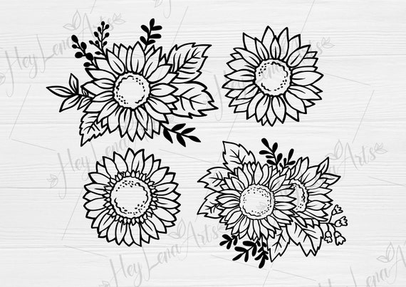 Download Sunflower Svg Bundle Svg Floral Svg Flower Svg Shirt Svg Etsy