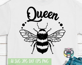 Bienenkönigin SVG: Hummel Schnittdatei für Cricut (Digitaler Download)