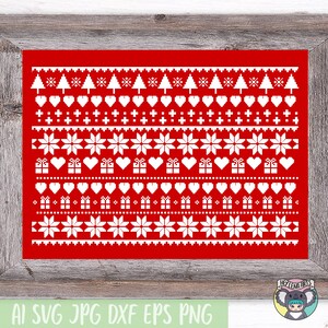 Weihnachten SVG, Pullover Muster svg, Ugly Sweater svg, Santa svg, SVG-Dateien für Cricut, Rentier svg, cut Datei, dxf Dateien für Laser