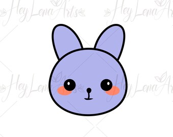 Bunny Head SVG | Rabbit Clipart | Cut File | Easter File | Svg Dxf Eps ...