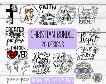 Christian SVG Bundle: Bible Verse Designs (Digital Download)