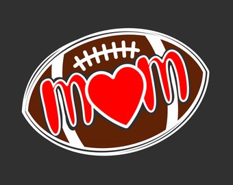 Football Mom SVG: Cheerleader Design, Cricut Cut File (Digital Download)