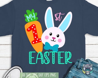 My First Easter SVG: Bunny Rabbit, Cricut Cut File (Digital Download)