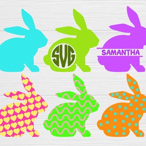 Easter Bunny SVG Bundle: Rabbit Cut Files for Cricut (Digital Download)