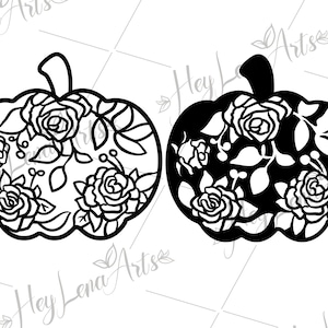 Pumpkin SVG, Halloween svg, Thanksgiving svg, Fall svg, autumn svg, Floral svg, Svg files for cricut, cut file, dxf files for laser