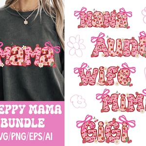 Preppy Mama Png bundle, Mama Png, Mothers Day Png, Preppy Coquette Png, Preppy Mama Png, Floral Mama Png, Preppy Strawberries Png, Boho Mama