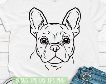 French Bulldog Face SVG, Cute Dog Cut File (Digital Download)