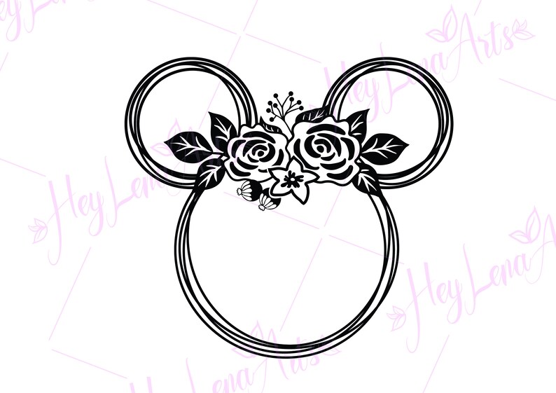 Free Free 180 Floral Minnie Mouse Ears Svg SVG PNG EPS DXF File