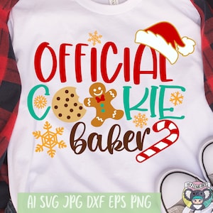 Weihnachten svg, offizielles Cookie Baker svg, frohe Weihnachten svg, Lebkuchen svg, Weihnachtsmann svg, Korn-Svg-Dateien für Cricut, cut Datei