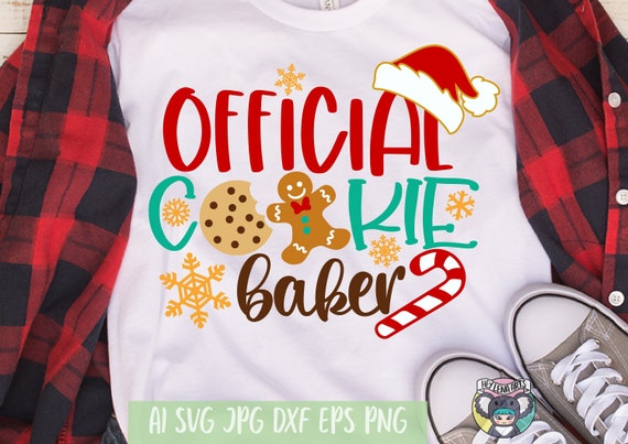 Christmas Cookie Baker SVG: Gingerbread, Santa, Cricut Cut File
