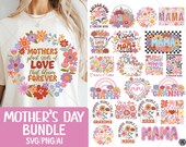 Boho Floral Mama SVG PNG: Mother's Day Quotes (Digital Download)