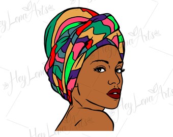 Black Woman Afro SVG: Melanin Queen Clipart (Digital Files)