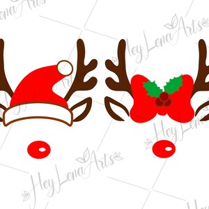 Rentier SVG, Bundle, Rentier SVG, Weihnachtsmann svg, Rentier svg, let it snow svg, Schneeflocke, svg Dateien für Cricut, Cut File, dxf Dateien für Laser