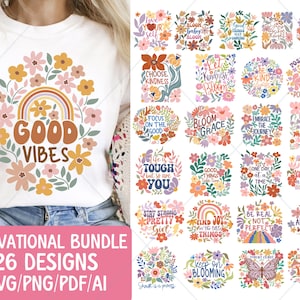 Boho Motivations Zitate Png, Mentale Gesundheit Png, Inspirierende Zitate Png, Boho Blumen Png, Positive Vibes Geschenk, Affirmationen Png