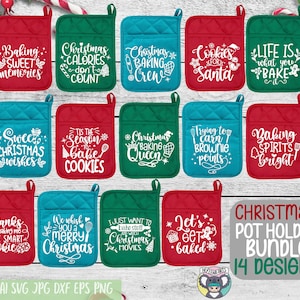 Weihnachten Bundle, Weihnachten Topflappen Bundle, Oven Mitt svg, Topflappen svg, Backen svg, lustiges Küchenzitat