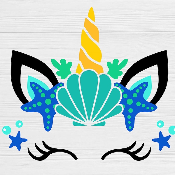 Unicorn and Mermaid Svg - Etsy