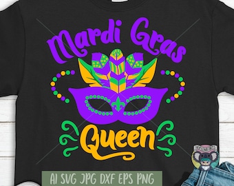 Mardi Gras Queen SVG: Fleur De Lis, New Orleans (Digital Download)