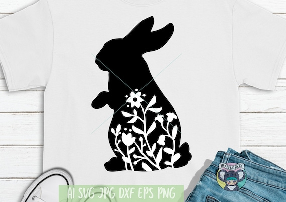 Download Happy Easter Svg Easter Bunny Svg Floral Bunny Svg Spring Etsy