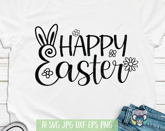 Floral Happy Easter SVG: Spring Shirt Design (Digital Download)
