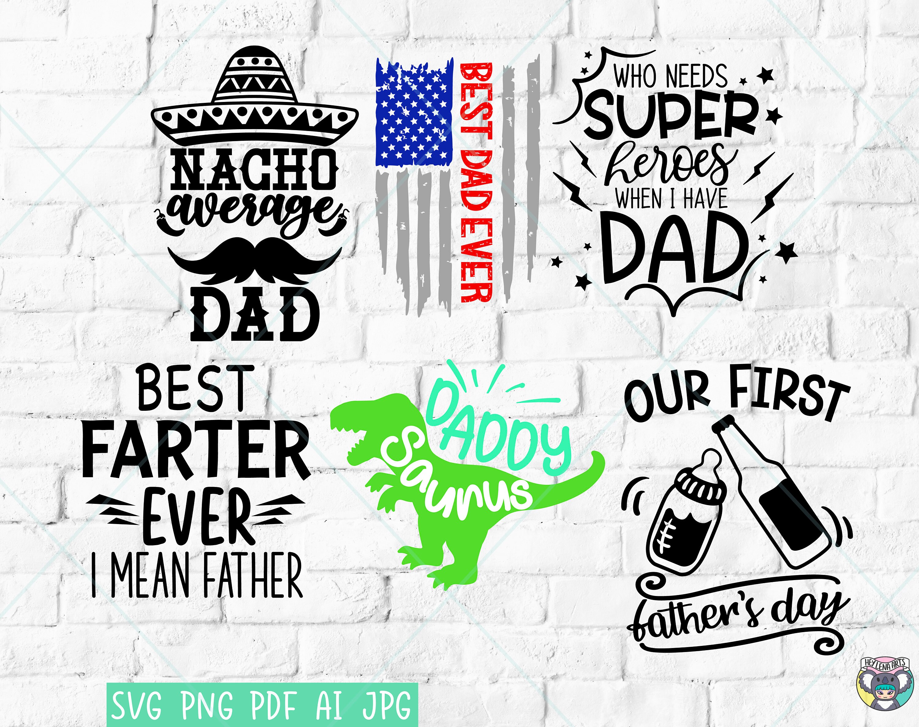 Funny Dad SVG Bundle: Father's Day Cricut Cut Files - Etsy