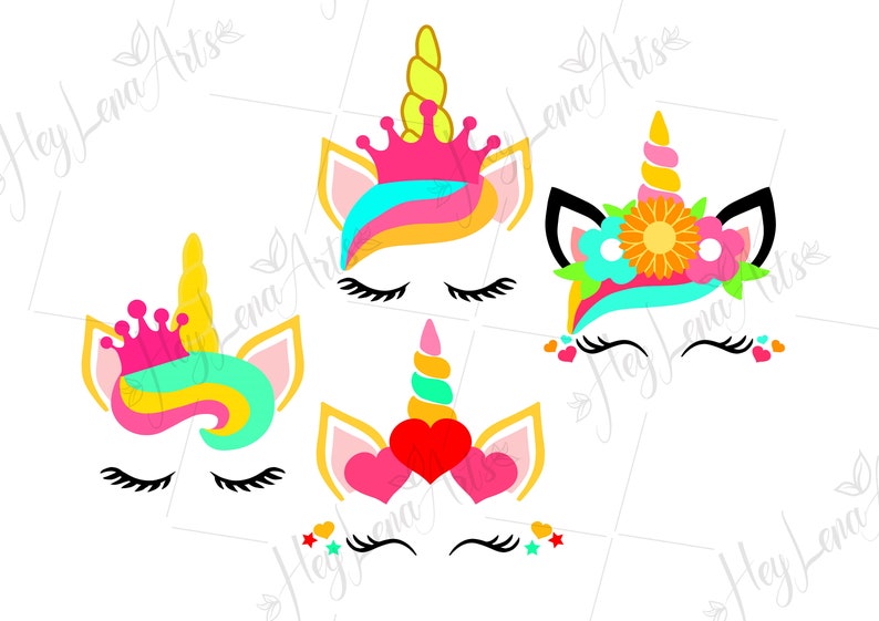 Download Unicorn svg Bundle svg Floral Wreath svg Cricut cut file | Etsy