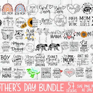 Pacote SVG de mãe, Pacote SVG de dia das mães, SVG de dia das mães, SVG de mamãe, SVG da melhor mãe de todos os tempos, SVG de vida de mãe, arquivos SVG para Cricut, arquivo de corte