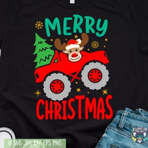 Weihnachten svg, Monster ruck svg, Weihnachtsbaum svg, Rentier svg, Silhouette, SVG-Dateien für Cricut, cut Datei, dxf Dateien für Laser