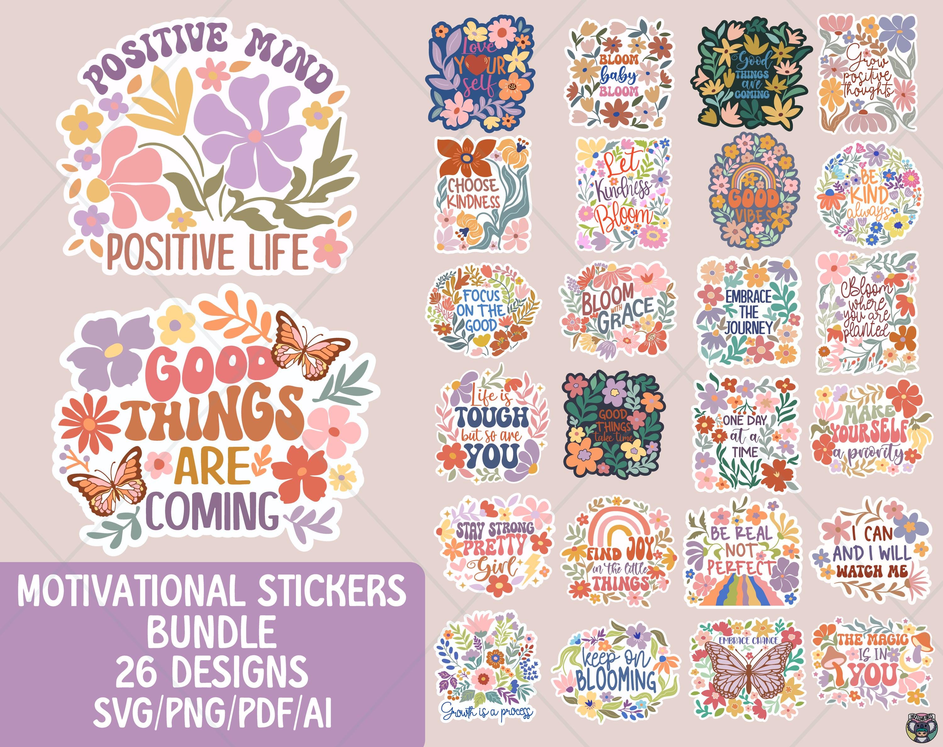 Boho Motivational quotes Png Svg, Printable Stickers, mental health svg, Inspirational Quotes, Positive Affirmations, boho floral png