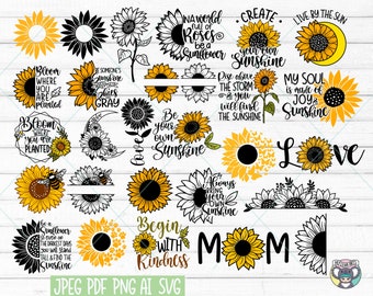 Sunflower Svg Whole Sunflower Svg Sunflower Svg Sublimation - Etsy