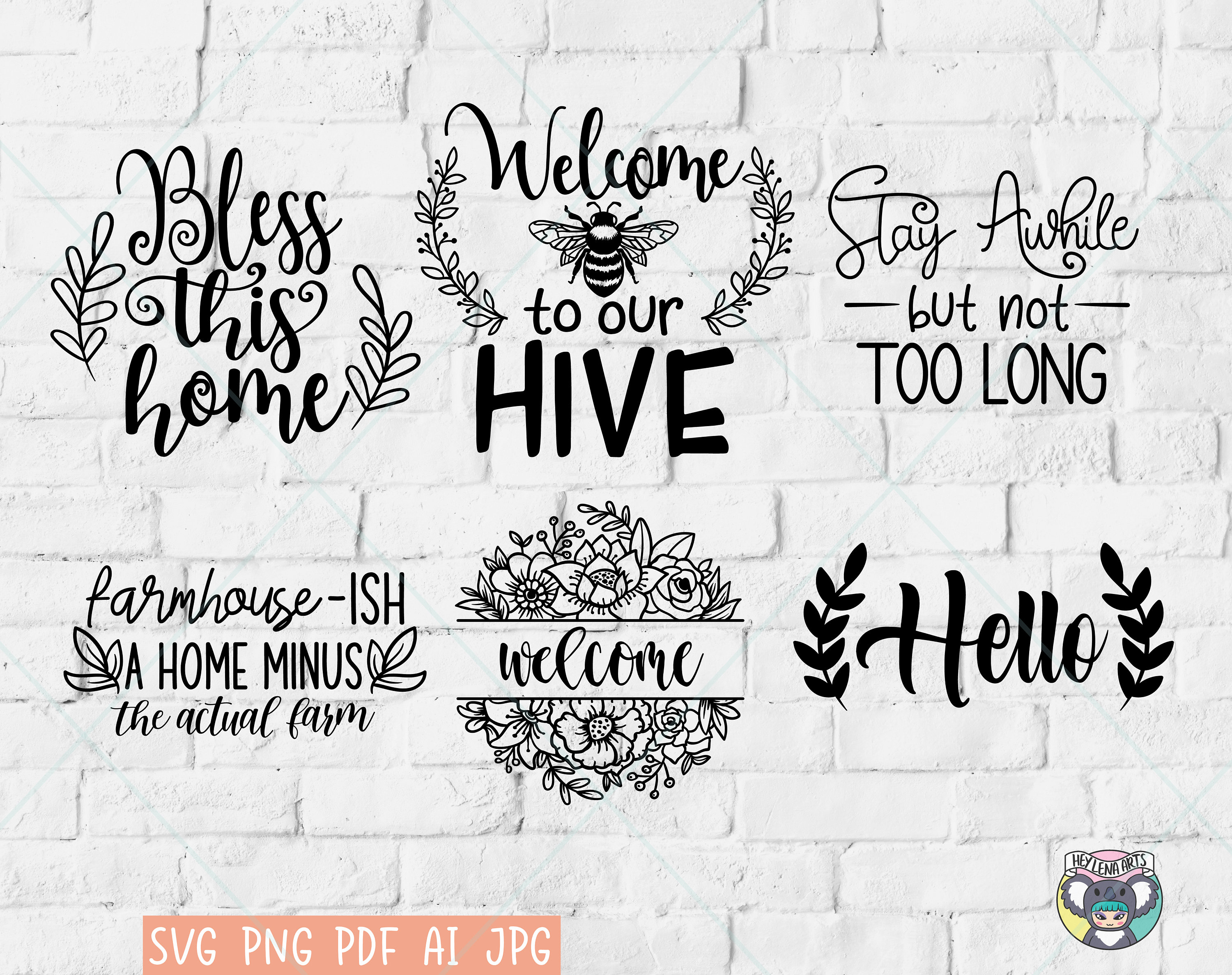 Round Welcome Sign Svg Bundle Welcome Home Svg Farmhouse - Etsy Canada