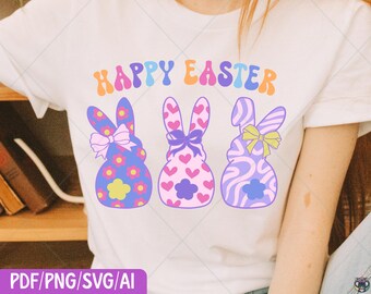 Floral Easter Bunny PNG: Coquette Sublimation Designs (Digital Download)
