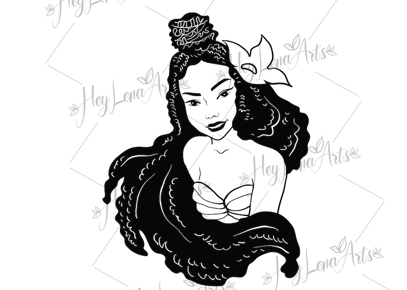 Free Free 152 Afro Mermaid Svg SVG PNG EPS DXF File