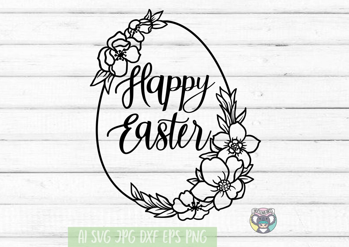 Happy Easter Svg Flower Wreath Svg Easter Bunny Svg Svg | Etsy Happy Easter Svg Flower Wreath Svg Easter Bunny Svg Svg | Etsy