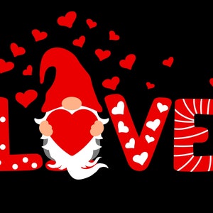 San Valentino in formato SVG, Gnomo di San Valentino in formato SVG, Maglietta di San Valentino in formato SVG, File SVG per Cricut, XOXO, file di taglio, download immediato di SVG JPG EPS PNG DXF AI
