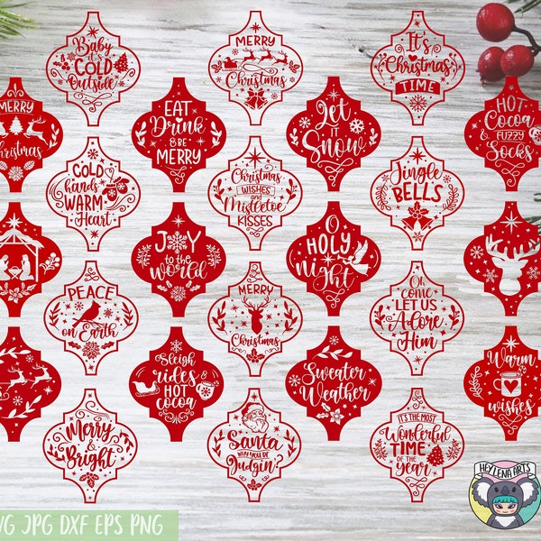 Christmas svg bundle, Arabesque Ornament Tile Bundle svg, Christmas svg, Merry Christmas svg, Santa svg, Svg Files for Cricut, cut file