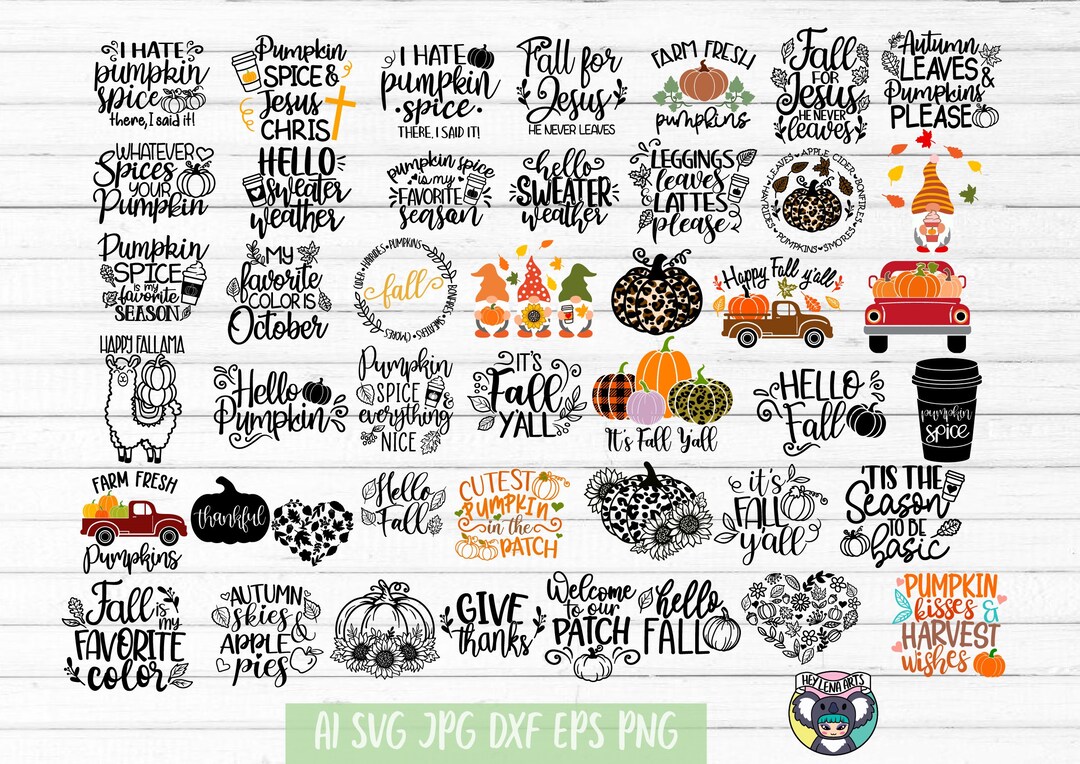 Fall SVG Bundle: Pumpkin Spice Designs for Cricut (digital Download) - Etsy