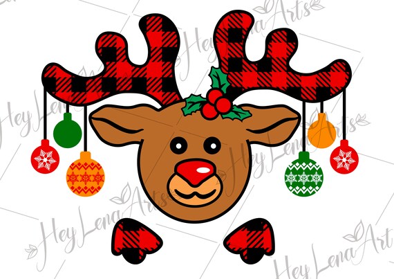 Download Merry Christmas Svg Moose Svg Buffalo Plaid Let It Snow Etsy