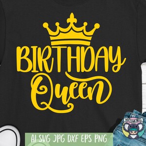 Birthday Queen SVG: Crown Design, Cricut Cut File (Digital Download)