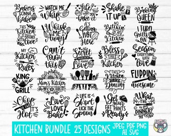 Kitchen SVG Bundle, Kitchen Svg, baking svg, Kitchen Quotes svg, Funny Kitchen svg, kitchen towel svg, Pot holder svg, Svg Files for cricut