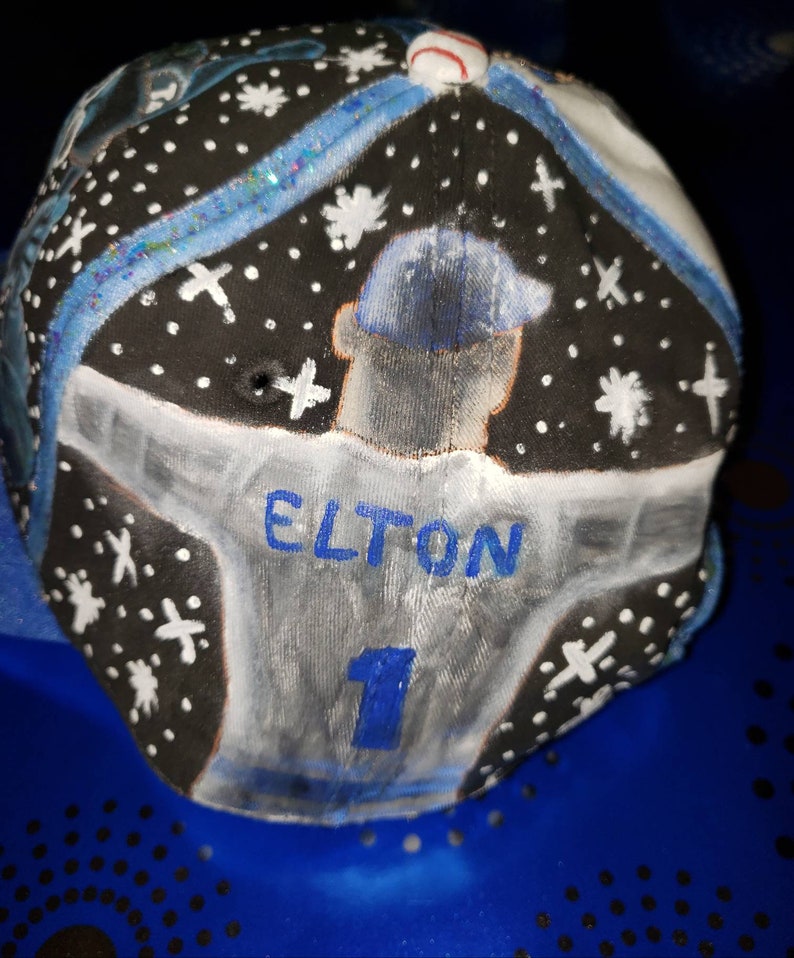 Elton John Dodgers Stadium concert 45th anniversary inspired cap.
