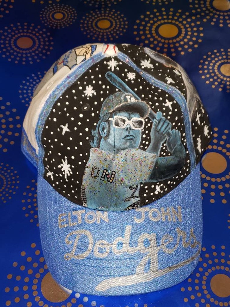 Elton John Dodgers Stadium concert 45th anniversary inspired cap.