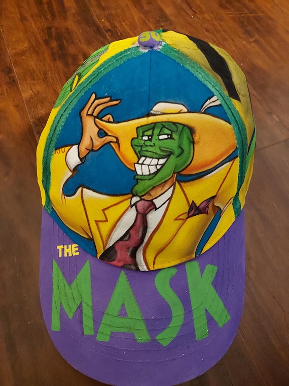 THE MASK1994年製ビンテージキャップ刺繍ロゴパープルグリーン映画グッズ The Mask 30th Anniversary Inspired Cap. - Etsy