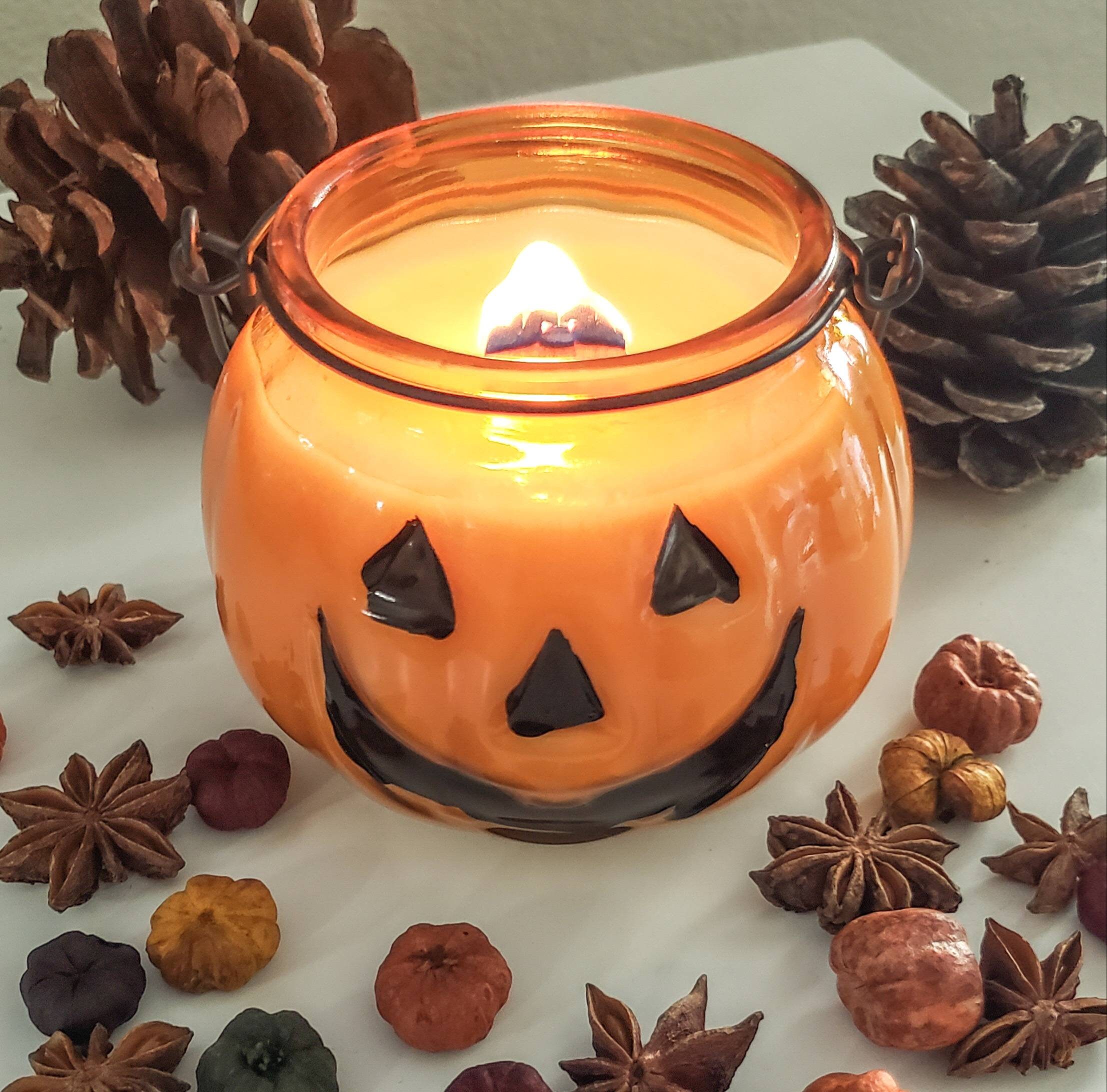 PUMPKIN CANDLE Wood Wick Fall Candles Seasonal Scented Etsy