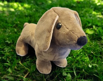 Handmade weighted dachshund stuffed animal