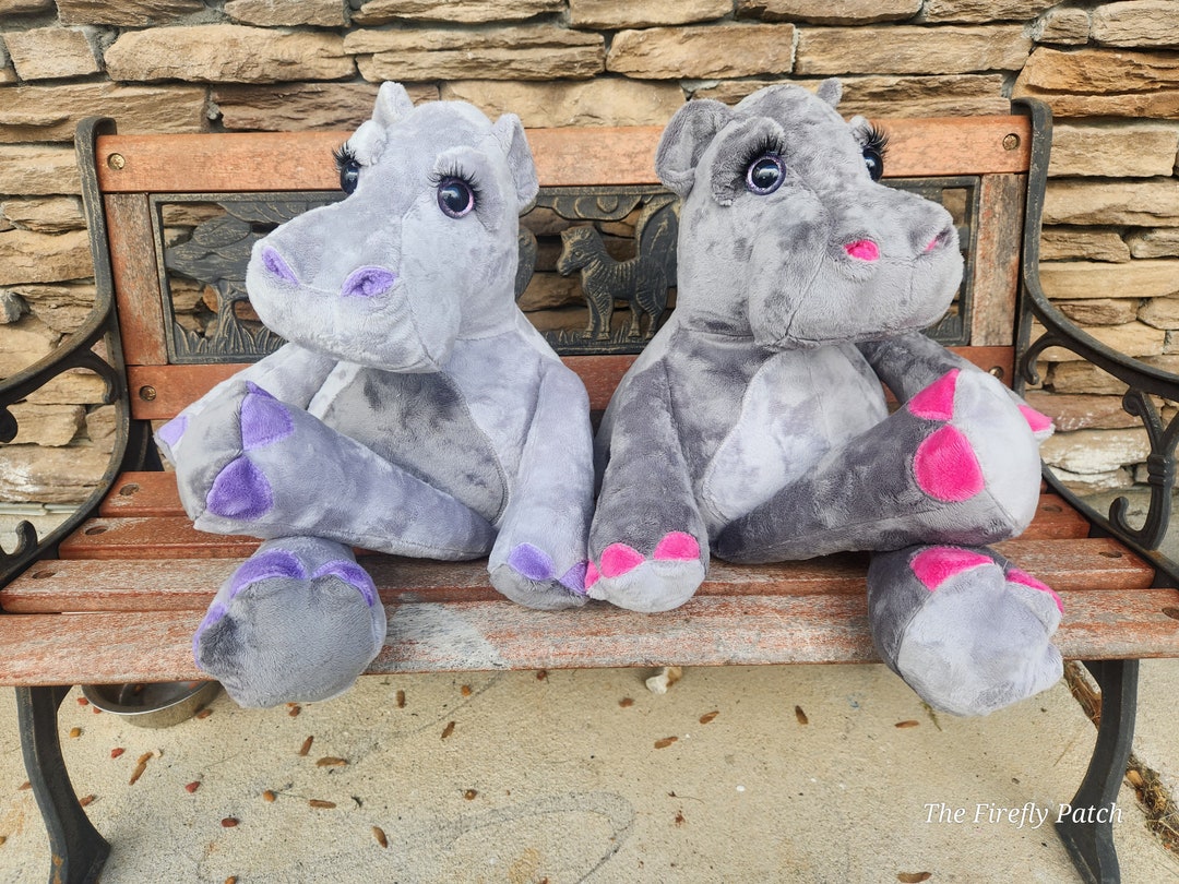 Hippo Stuffed Animal Weighted Hippo Stuffed Animal - Etsy