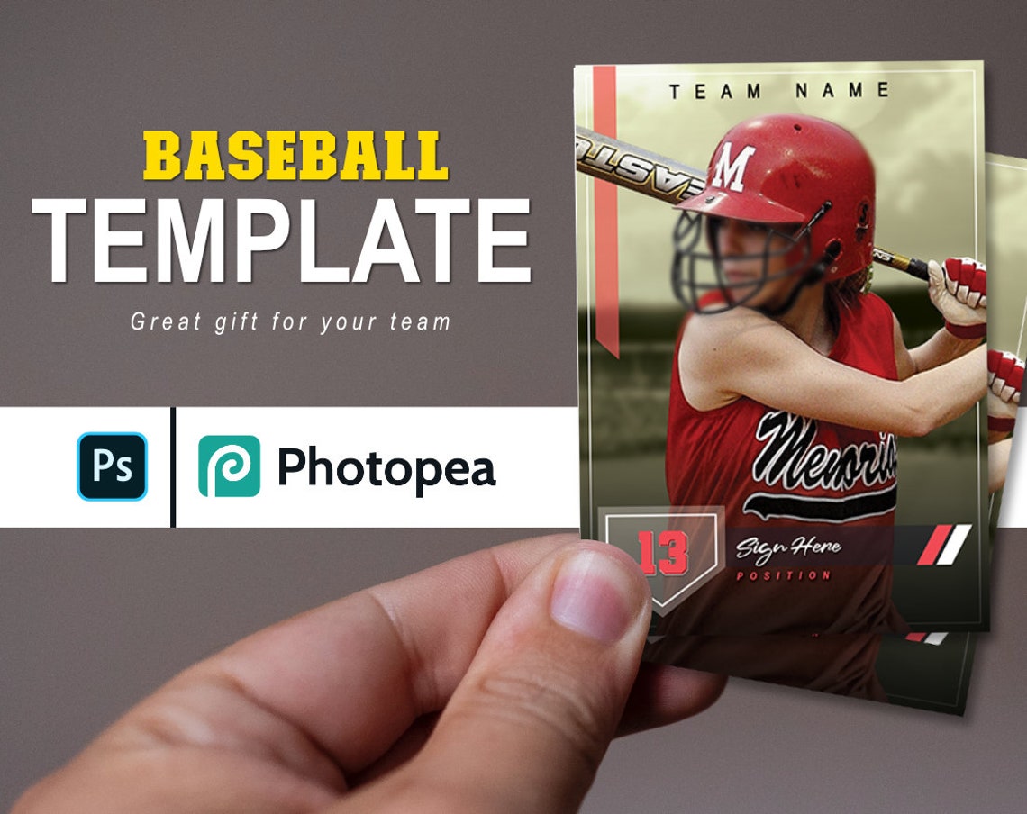 Baseball Card Template/ Mockup and (Instant Download) Etsy Baseball Card Template/ Mockup and (Instant Download) Etsy