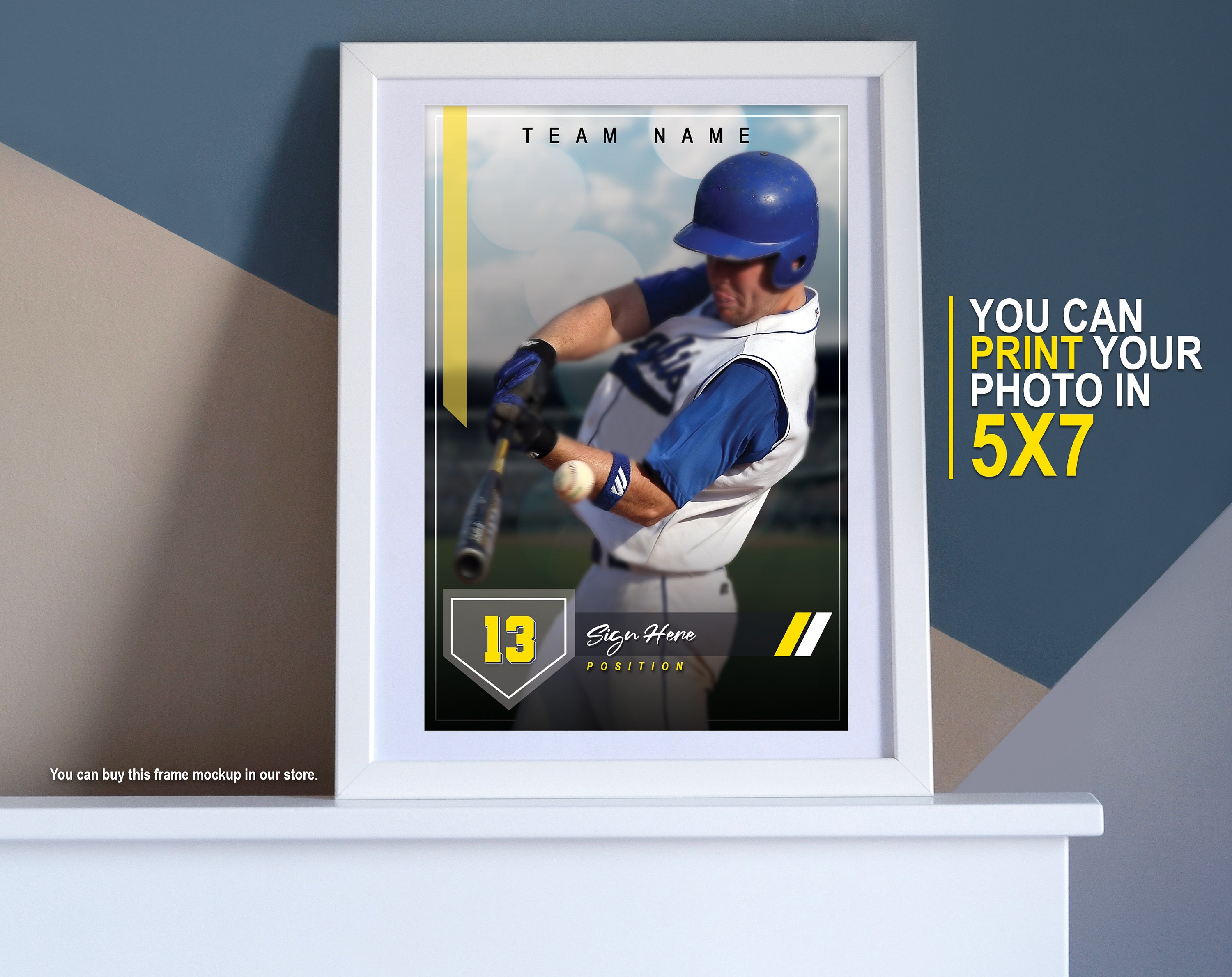 Baseball Card / Mockup and Template / Baseball / Etsy